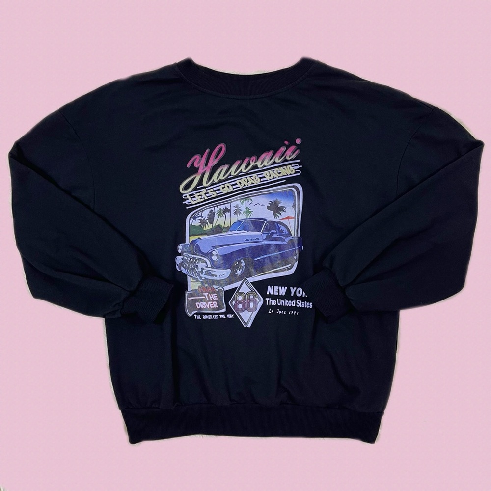 Retro Drag Racing Crewneck